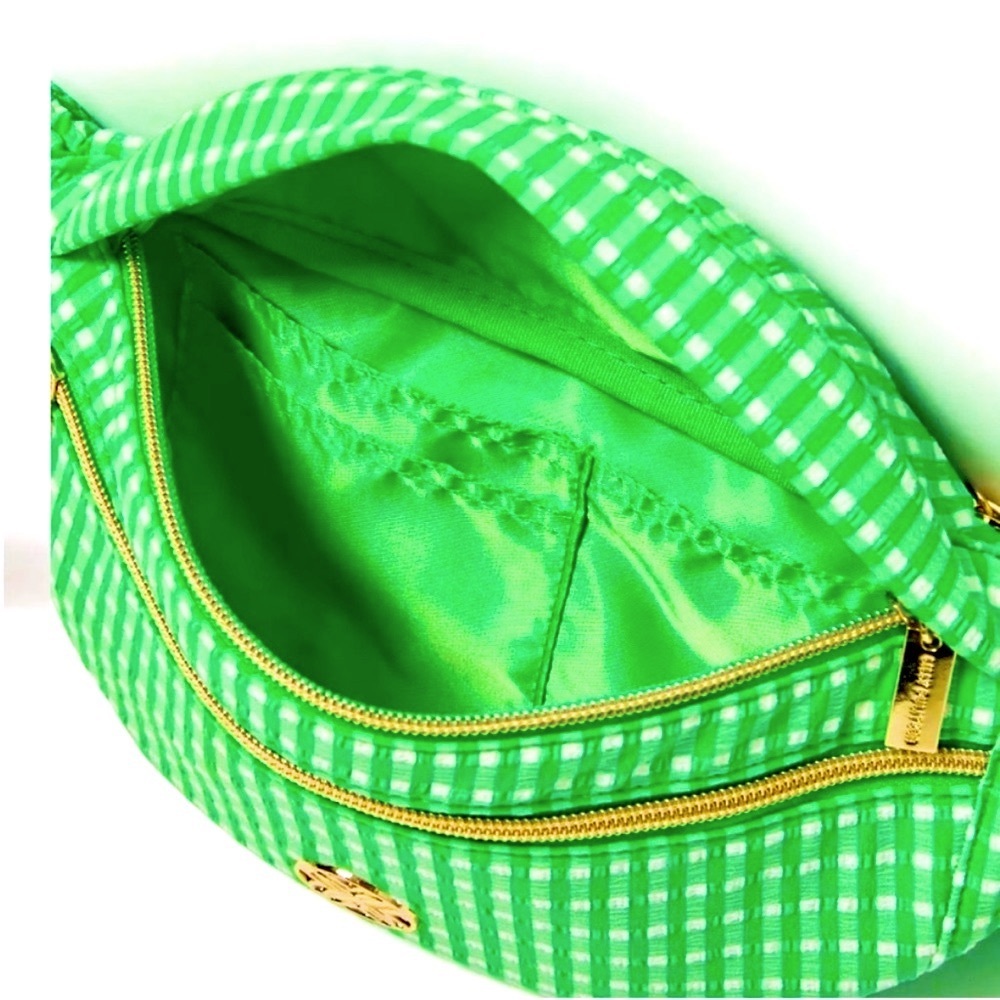 NWT Lilly Pulitzer Glenna Green Checkered Women's Belt bag - Picture 2 of 6